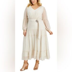 Taylor Plus Size Belted Midi Dress